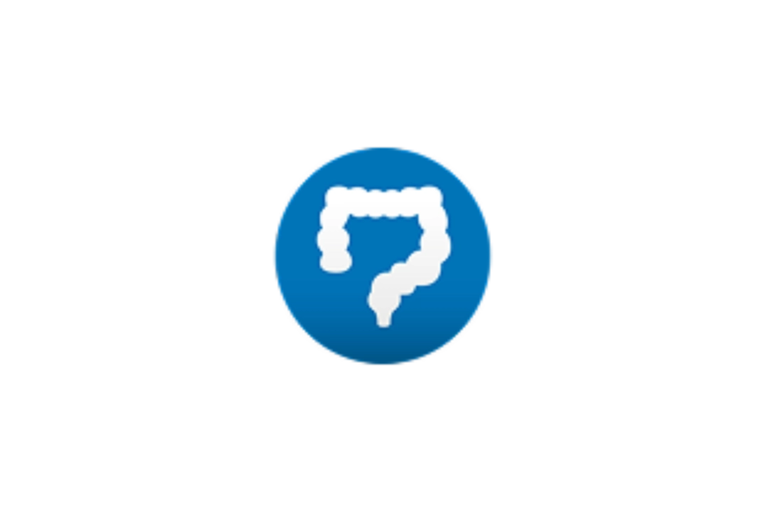 Icon of a intestine inside a blue circle.