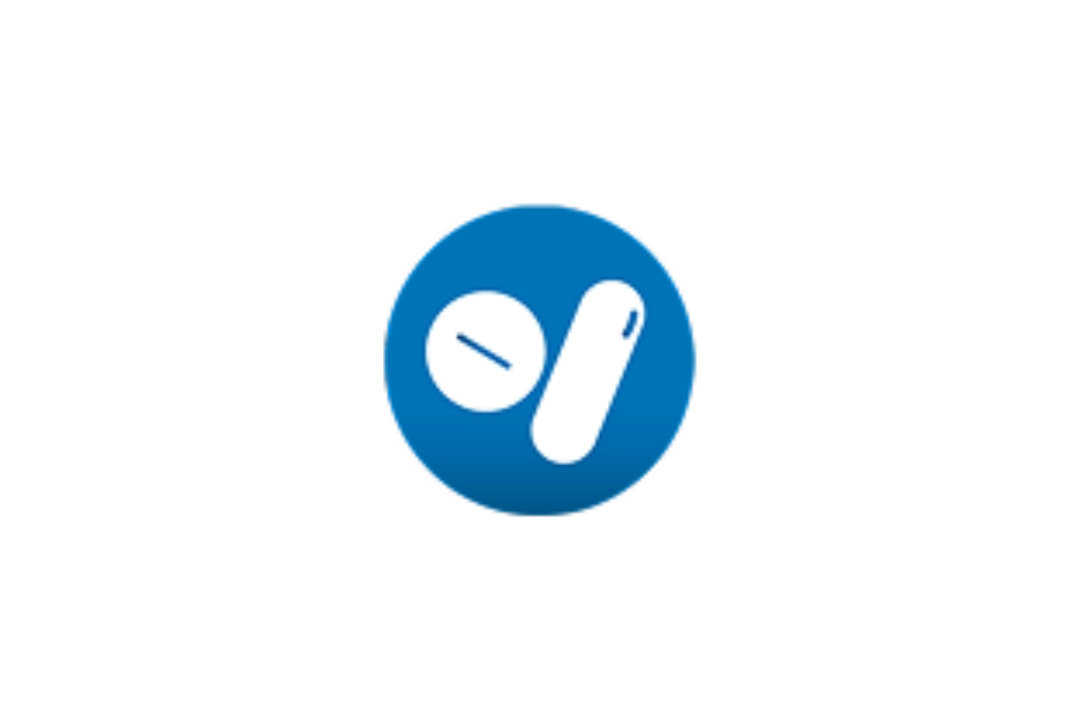 Icon of a tablet and a capsule inside a blue circle.